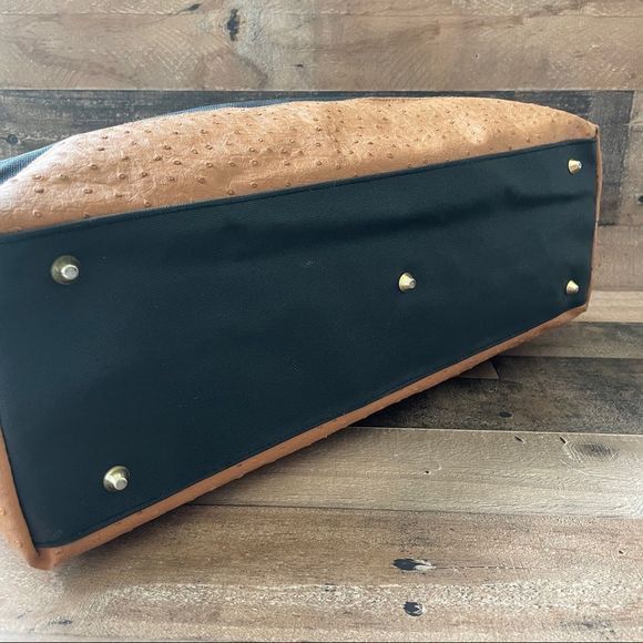 Elizabeth Arden Vegan Ostrich Shoulder Satchel Travel Bag - Picture 13 of 13